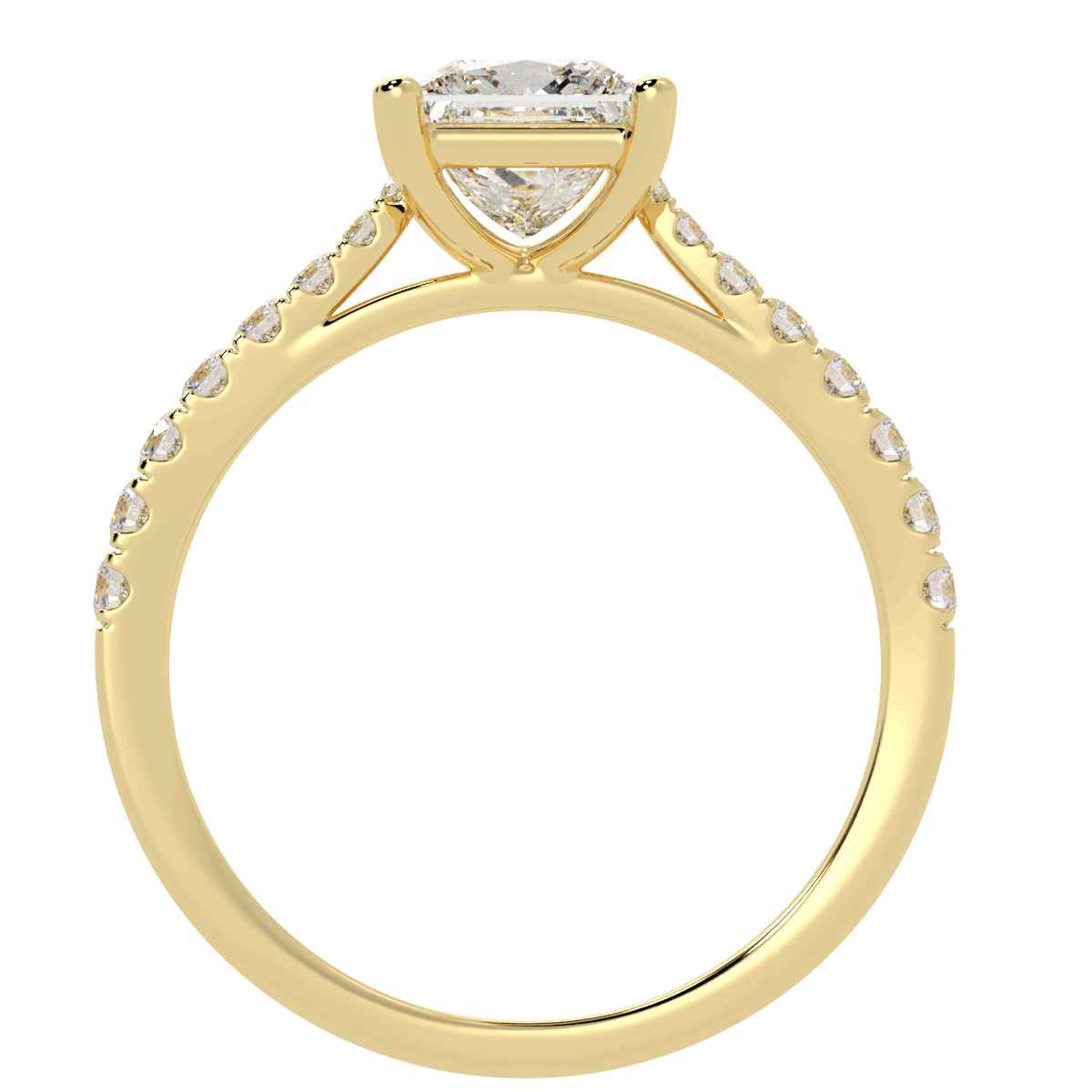 Classic Princess Diamond Shoulder Ring