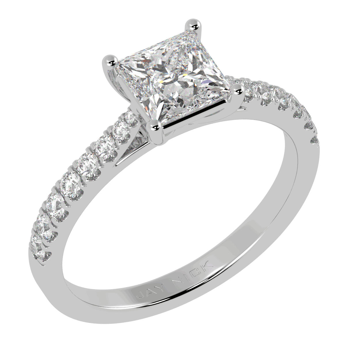 Classic Princess Diamond Shoulder Ring