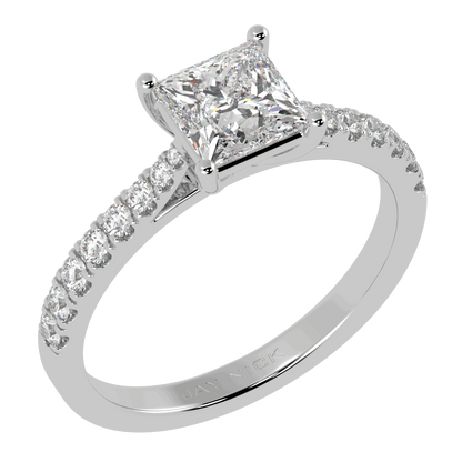 Classic Princess Diamond Shoulder Ring