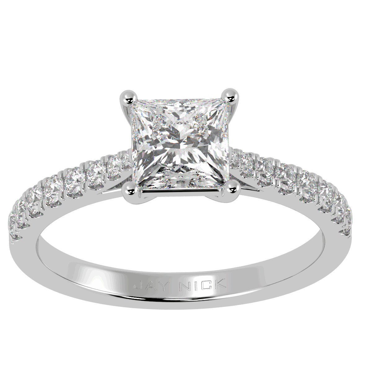 Classic Princess Diamond Shoulder Ring