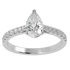 Classic Pear Diamond Shoulder Ring