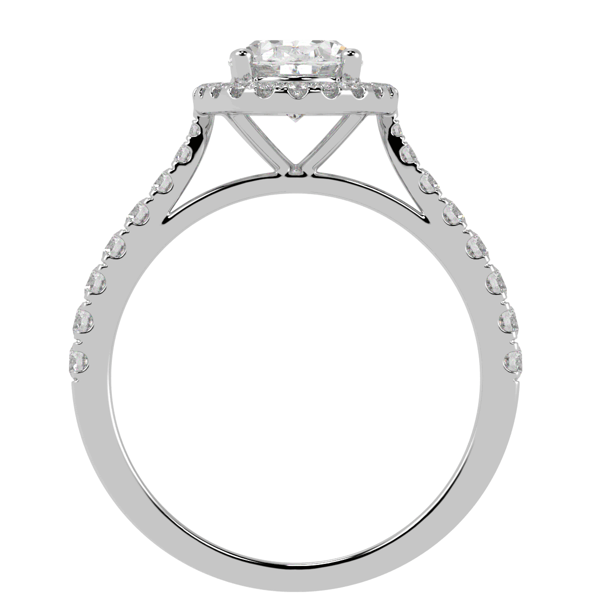 Classic Oval Cut Halo Ring