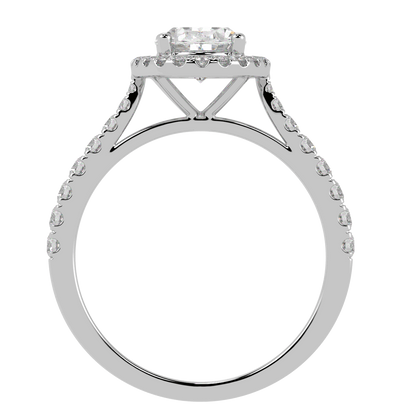 Classic Oval Cut Halo Ring