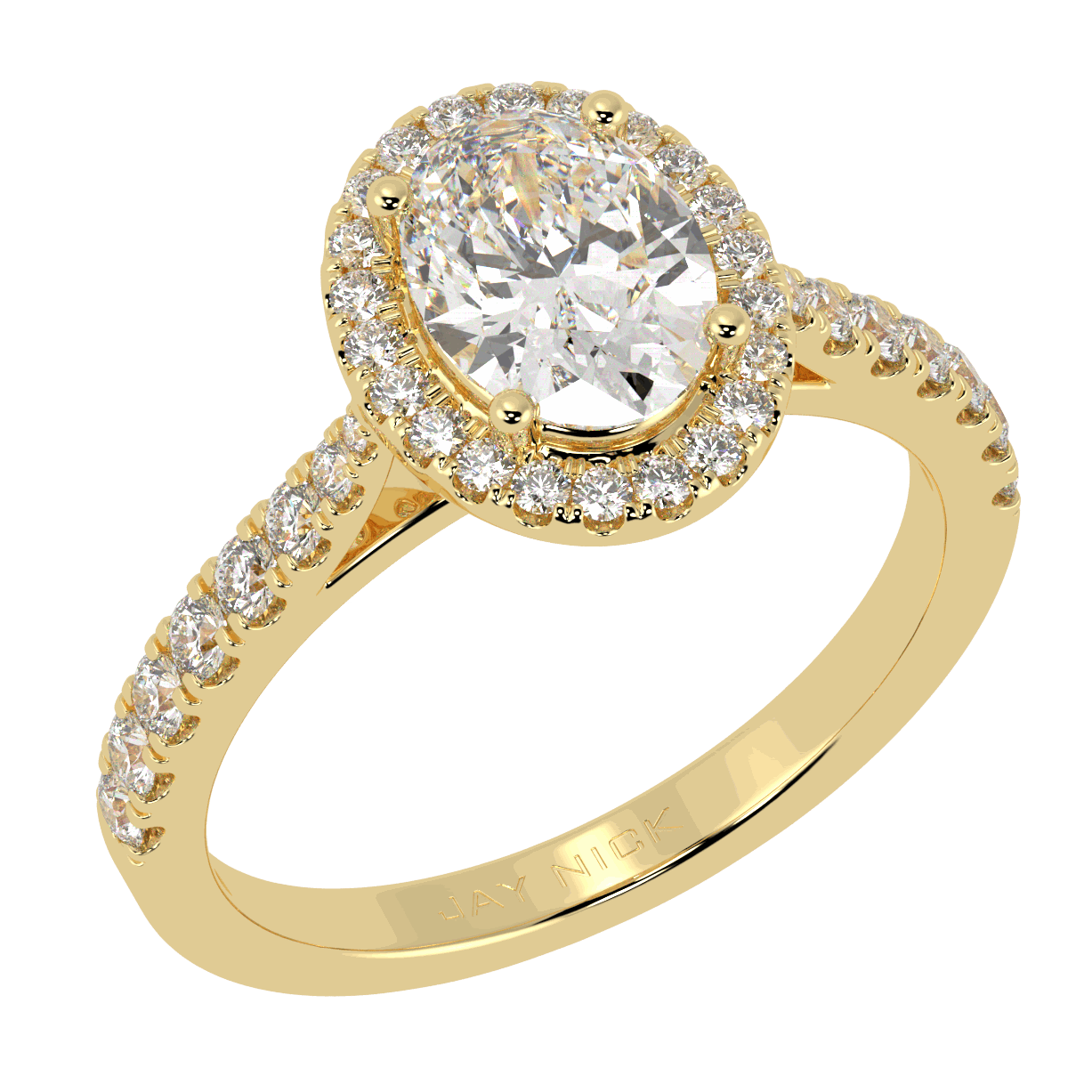 Classic Oval Cut Halo Ring