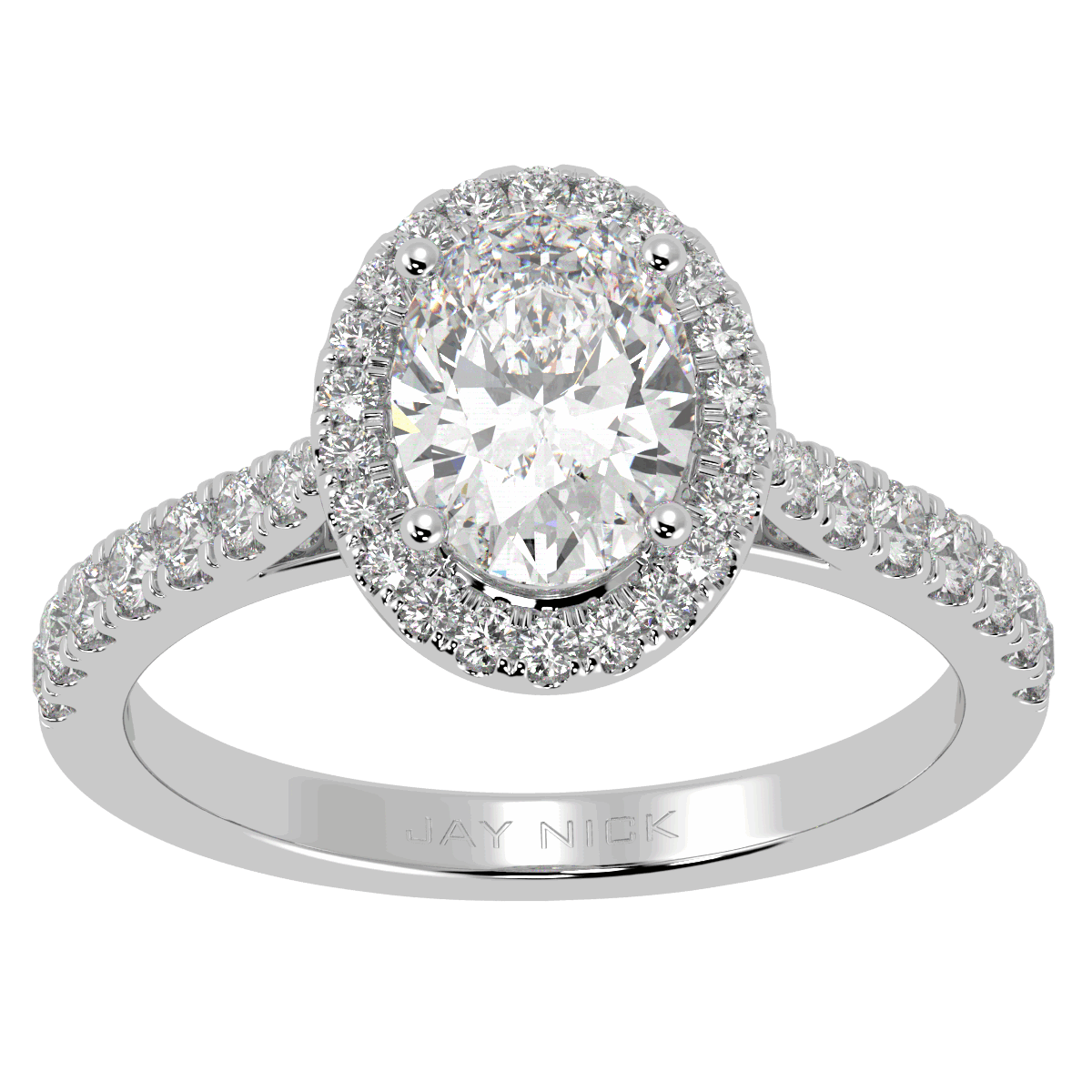 Classic Oval Cut Halo Ring