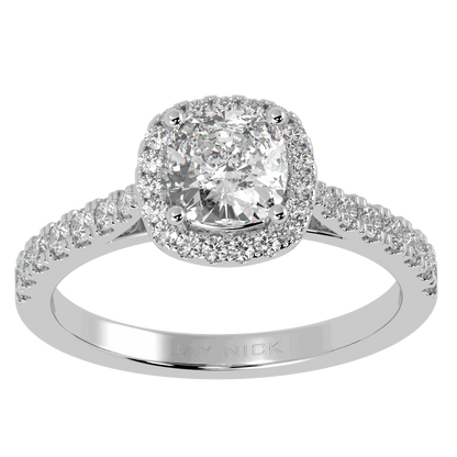 Classic Cushion Cut Halo Ring