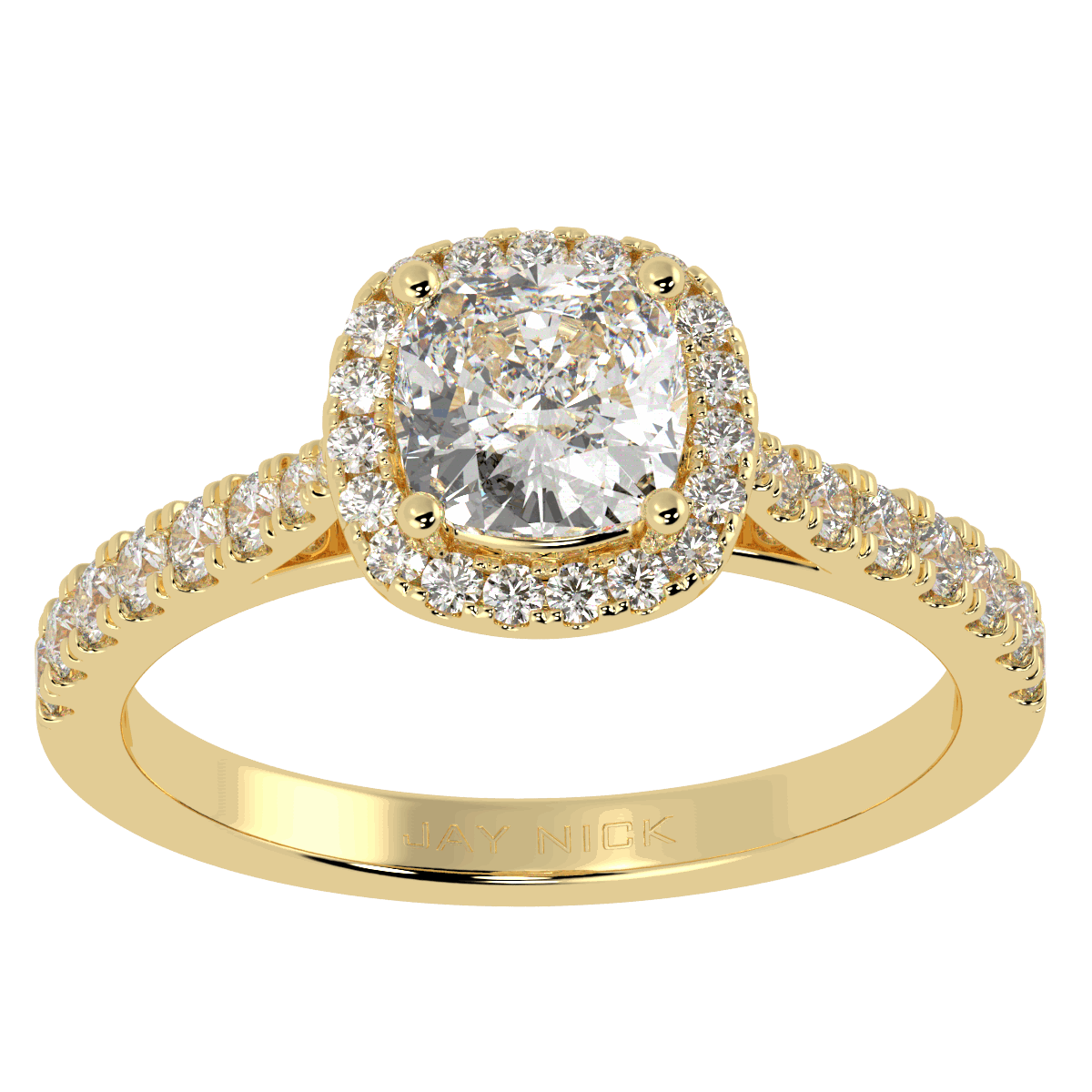 Classic Cushion Cut Halo Ring