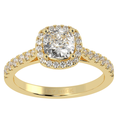 Classic Cushion Cut Halo Ring