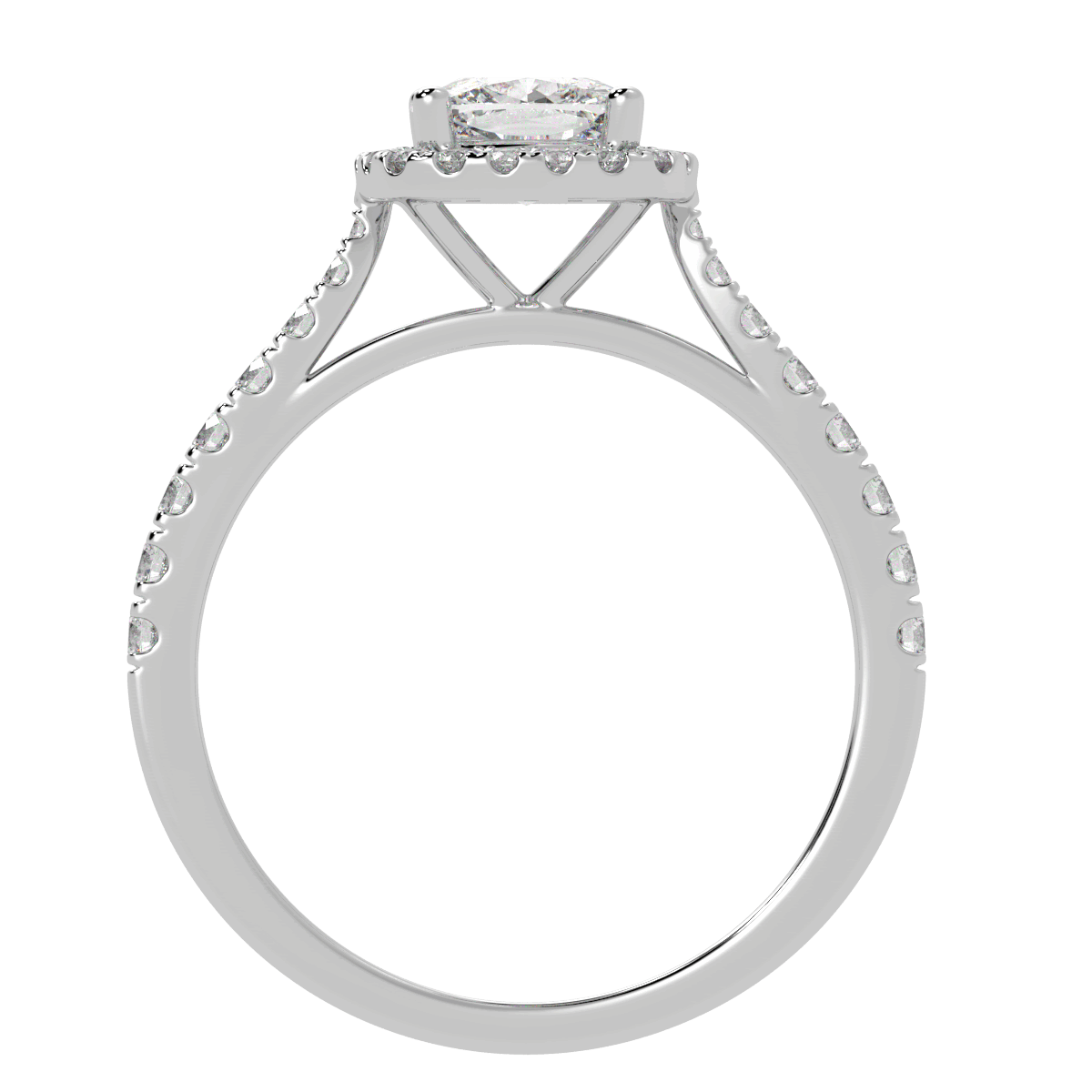 Classic Cushion Cut Halo Ring