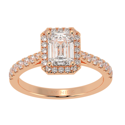 Classic Emerald Cut Halo Ring