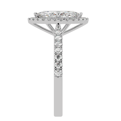 Classic Marquise Cut Halo Ring