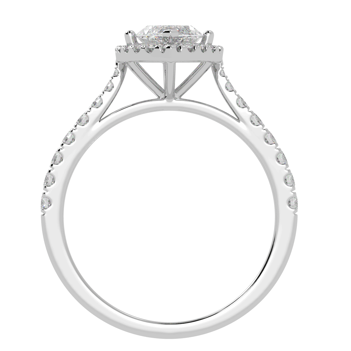 Classic Marquise Cut Halo Ring