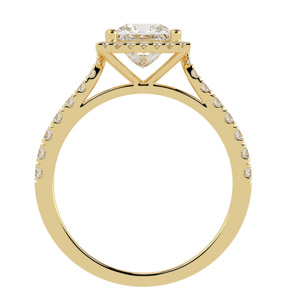 Classic Princess Cut Halo Ring