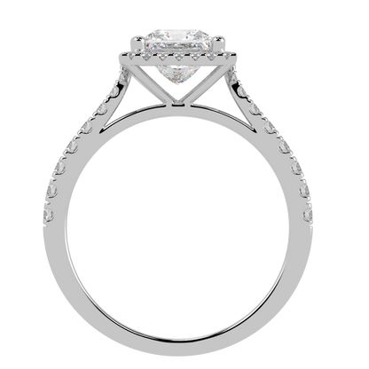 Classic Princess Cut Halo Ring