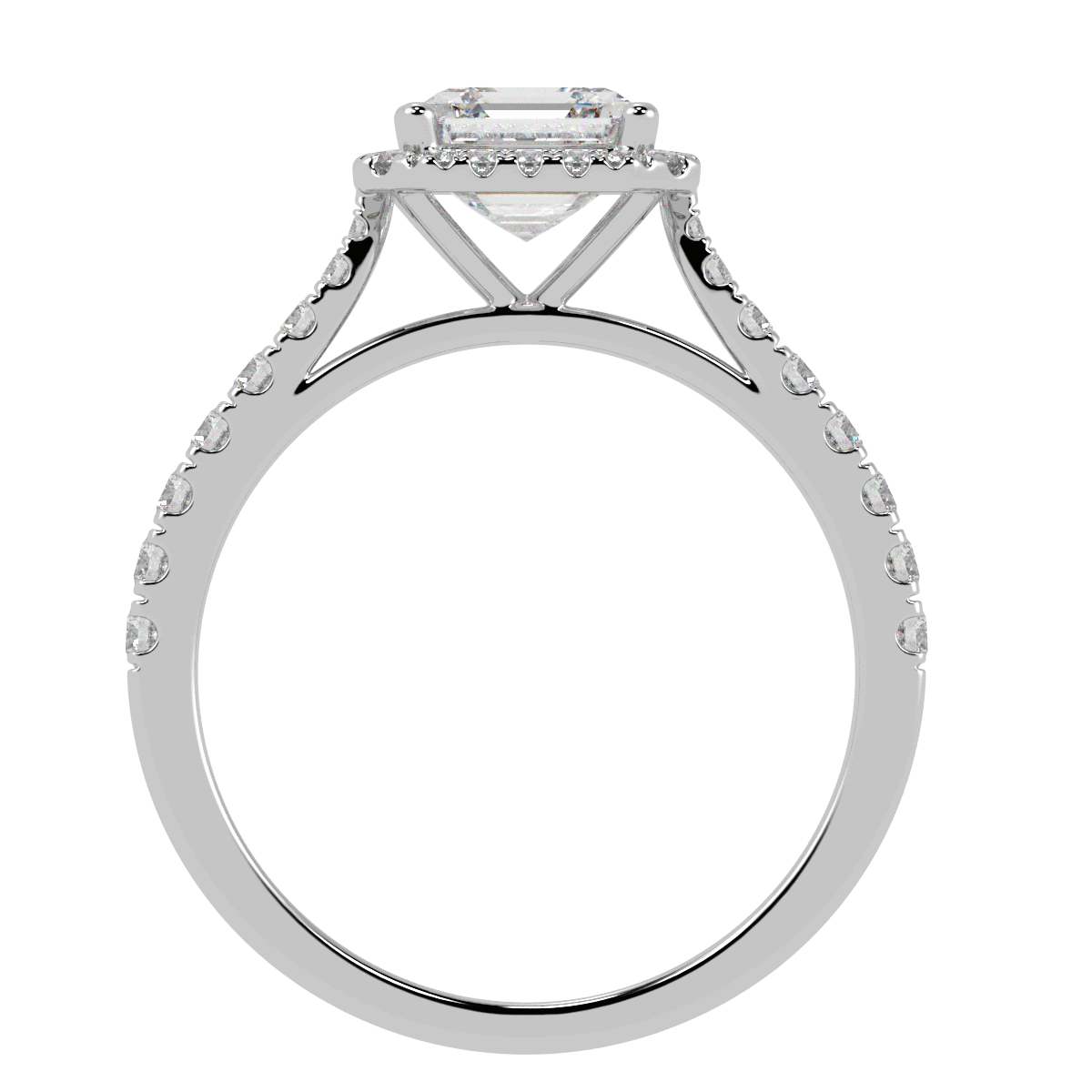 Classic Asscher Cut Halo Ring