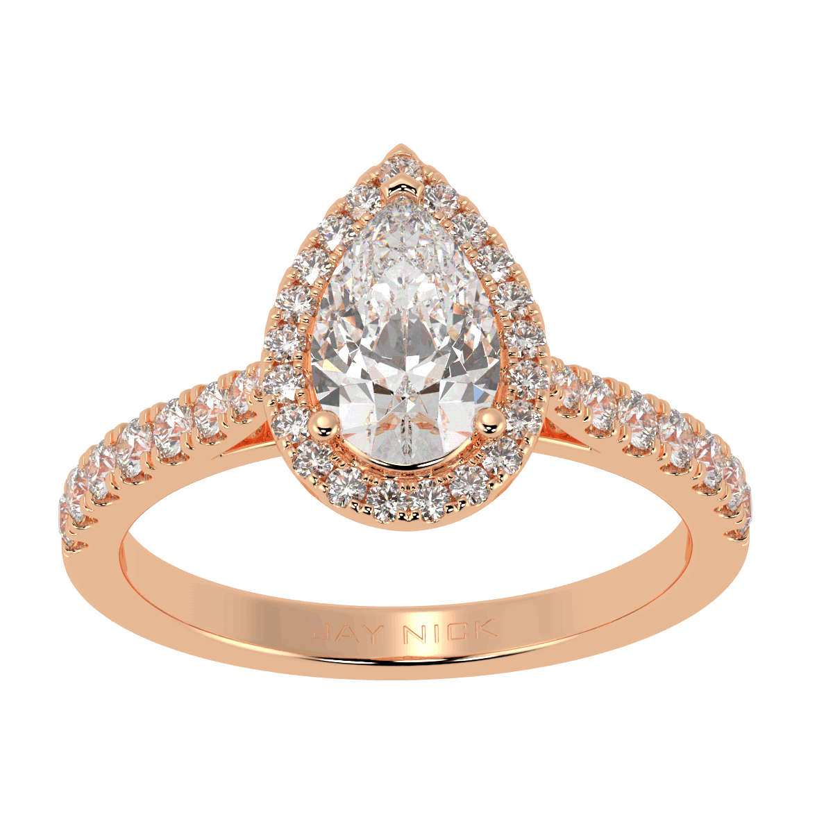 Classic Pear Cut Halo Ring