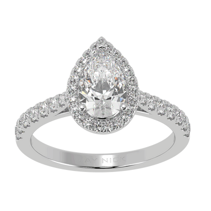 Classic Pear Cut Halo Ring