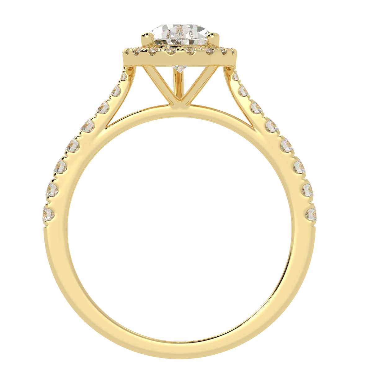 Classic Pear Cut Halo Ring