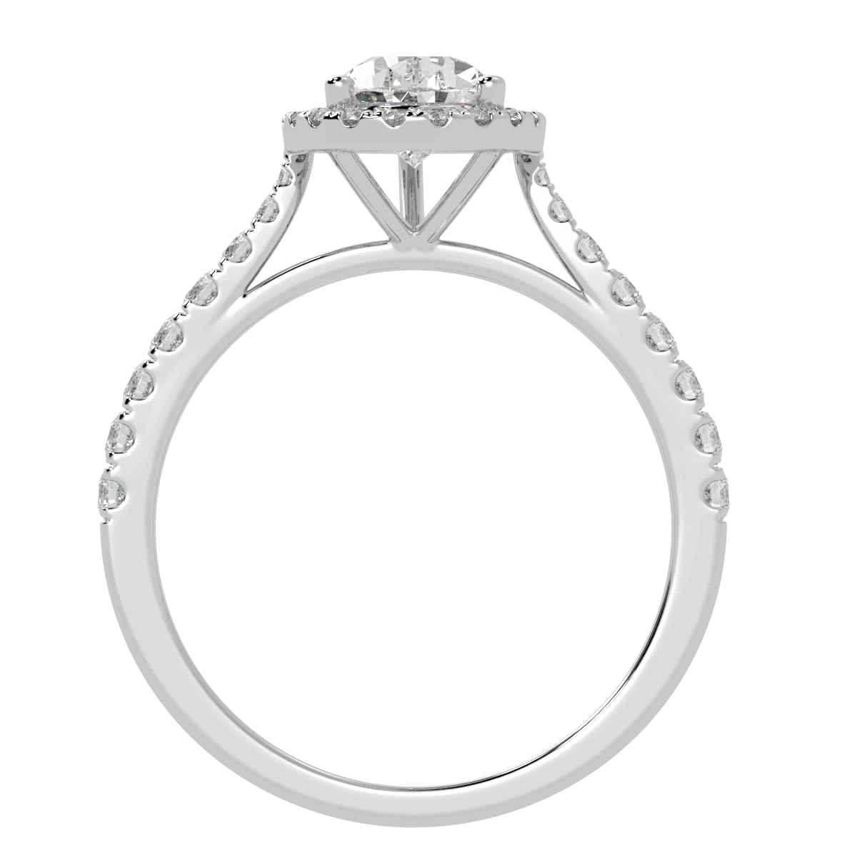 Classic Pear Cut Halo Ring