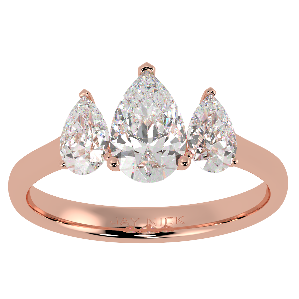 Pear Cut Trilogy Ring