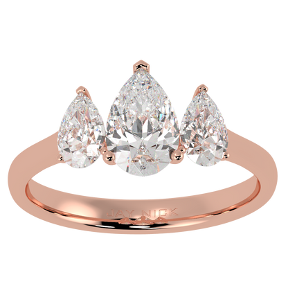 Pear Cut Trilogy Ring