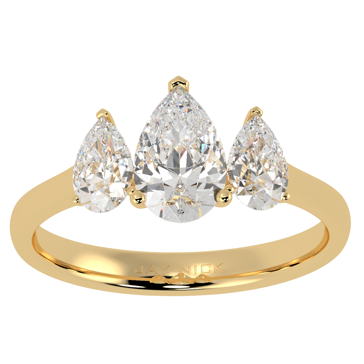 Pear Cut Trilogy Ring