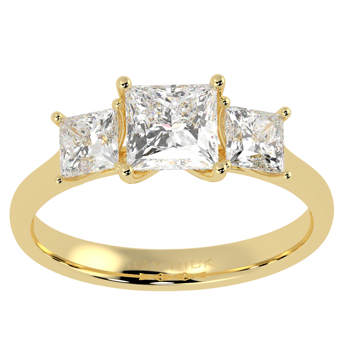 Princess Cut Trilogy Ring