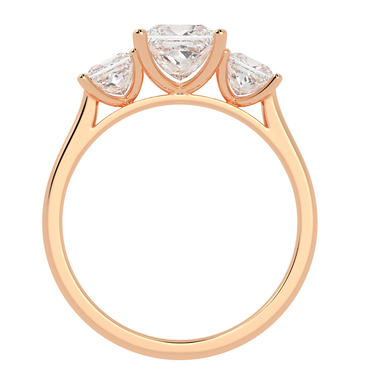 Princess Cut Trilogy Ring