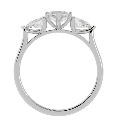 Marquise &amp; Pear Three Stone Ring