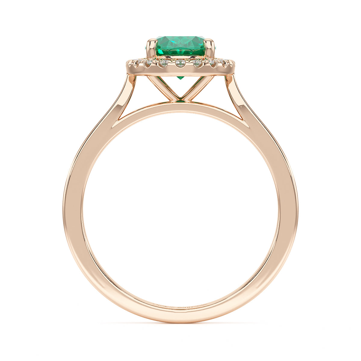 Oval Emerald Halo Ring