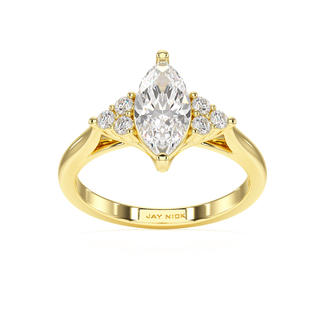 Marquise Trefoil Engagement Ring