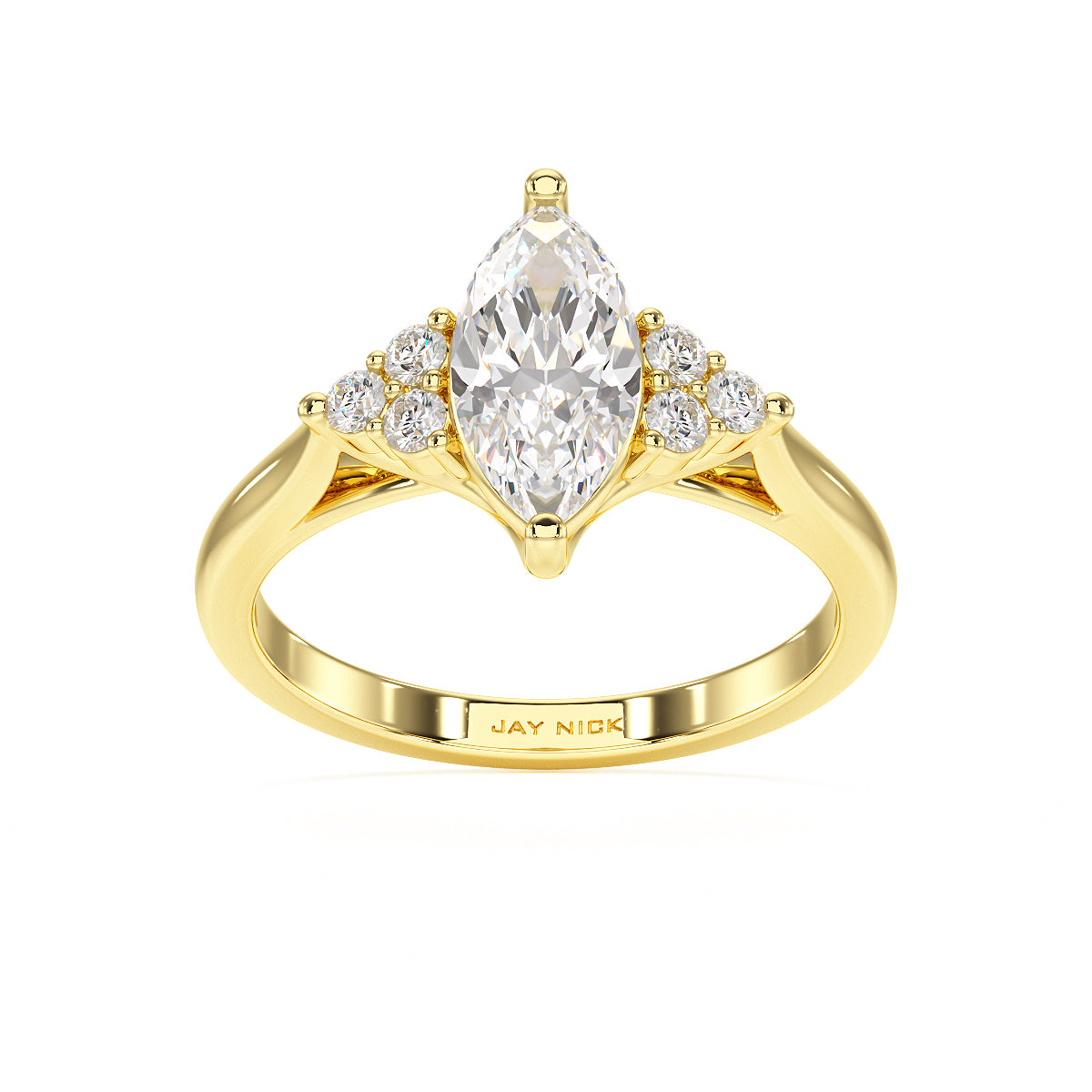 Marquise Trefoil Engagement Ring