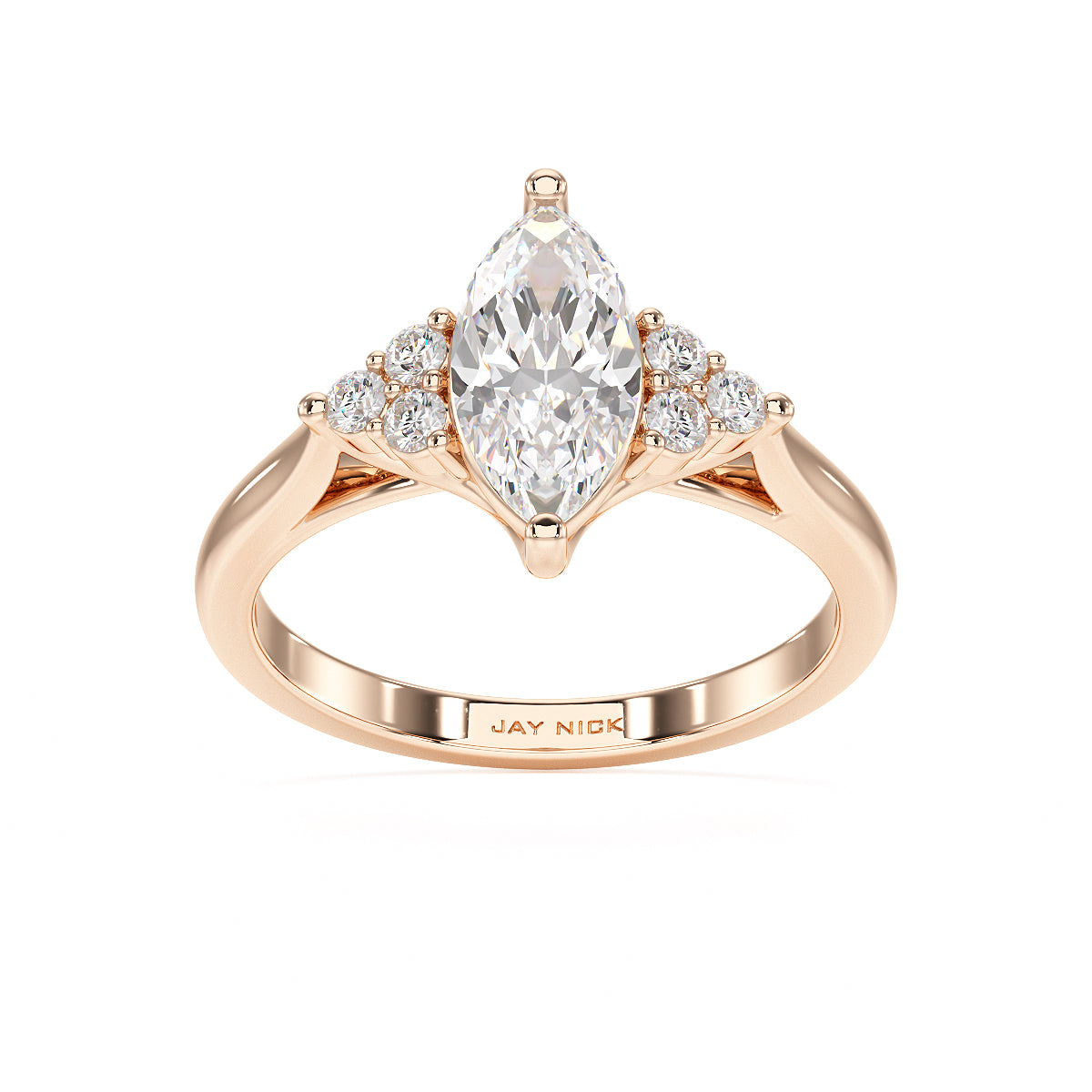 Marquise Trefoil Engagement Ring