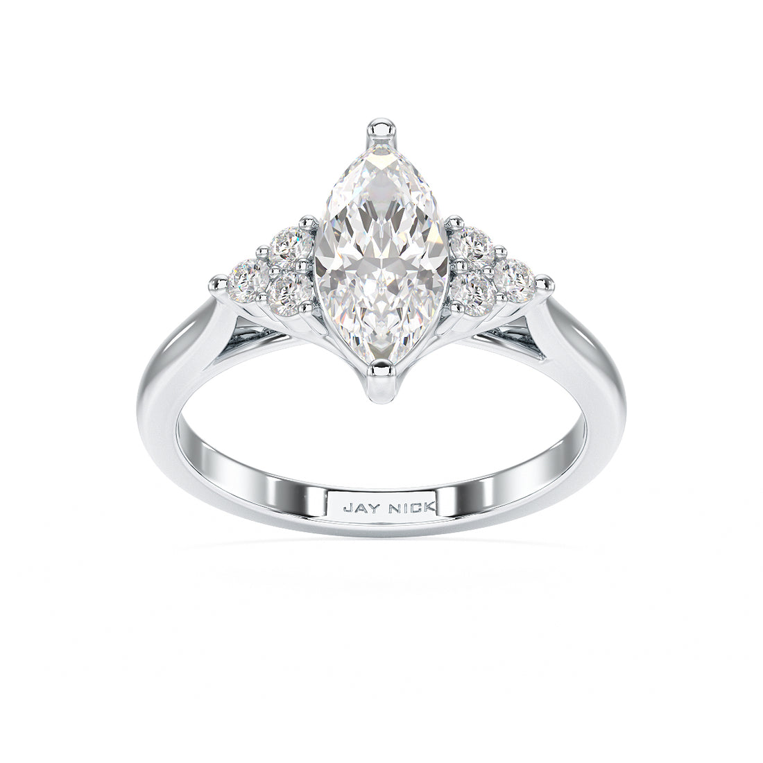 Marquise Trefoil Engagement Ring