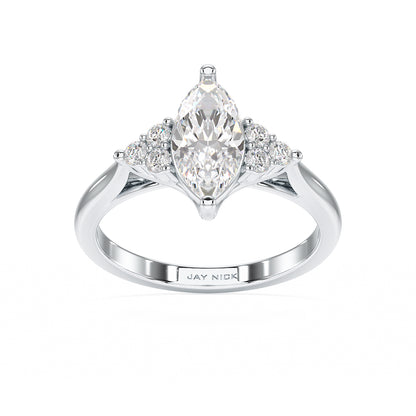 Marquise Trefoil Engagement Ring