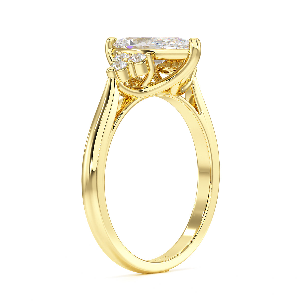 Marquise Trefoil Engagement Ring