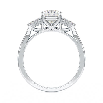 Cushion Trefoil Engagement Ring