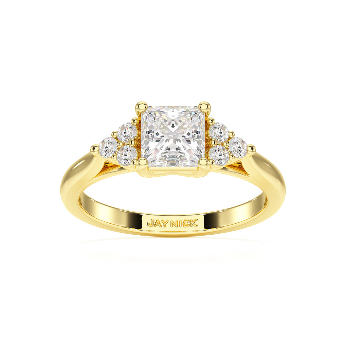 Princess Trefoil Engagement Ring