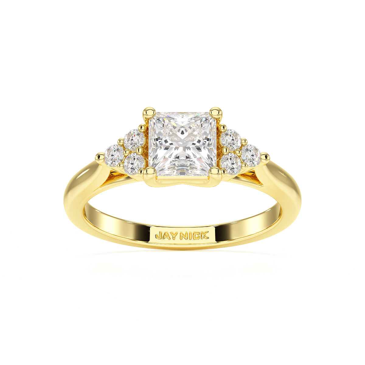 Princess Trefoil Engagement Ring