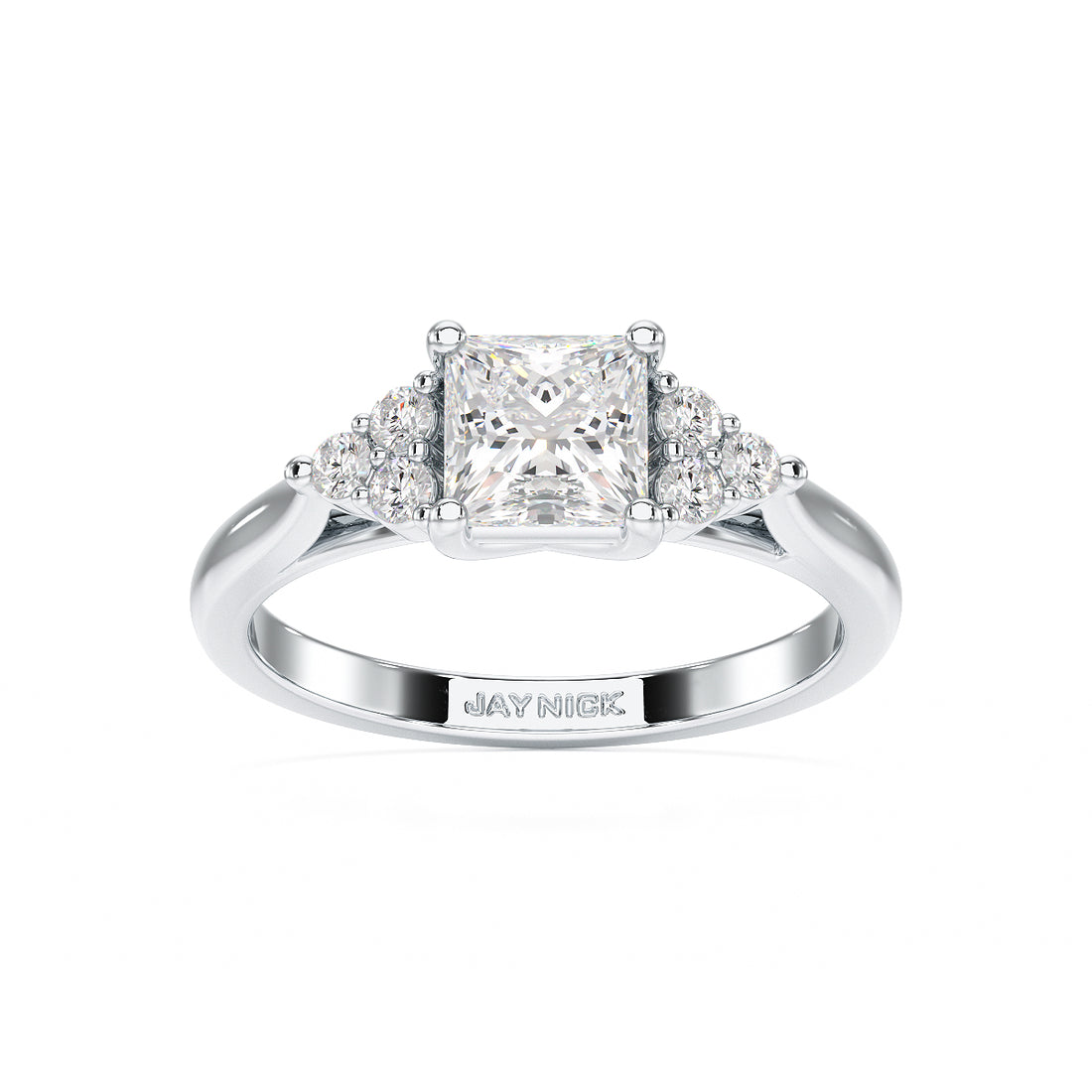 Princess Trefoil Engagement Ring