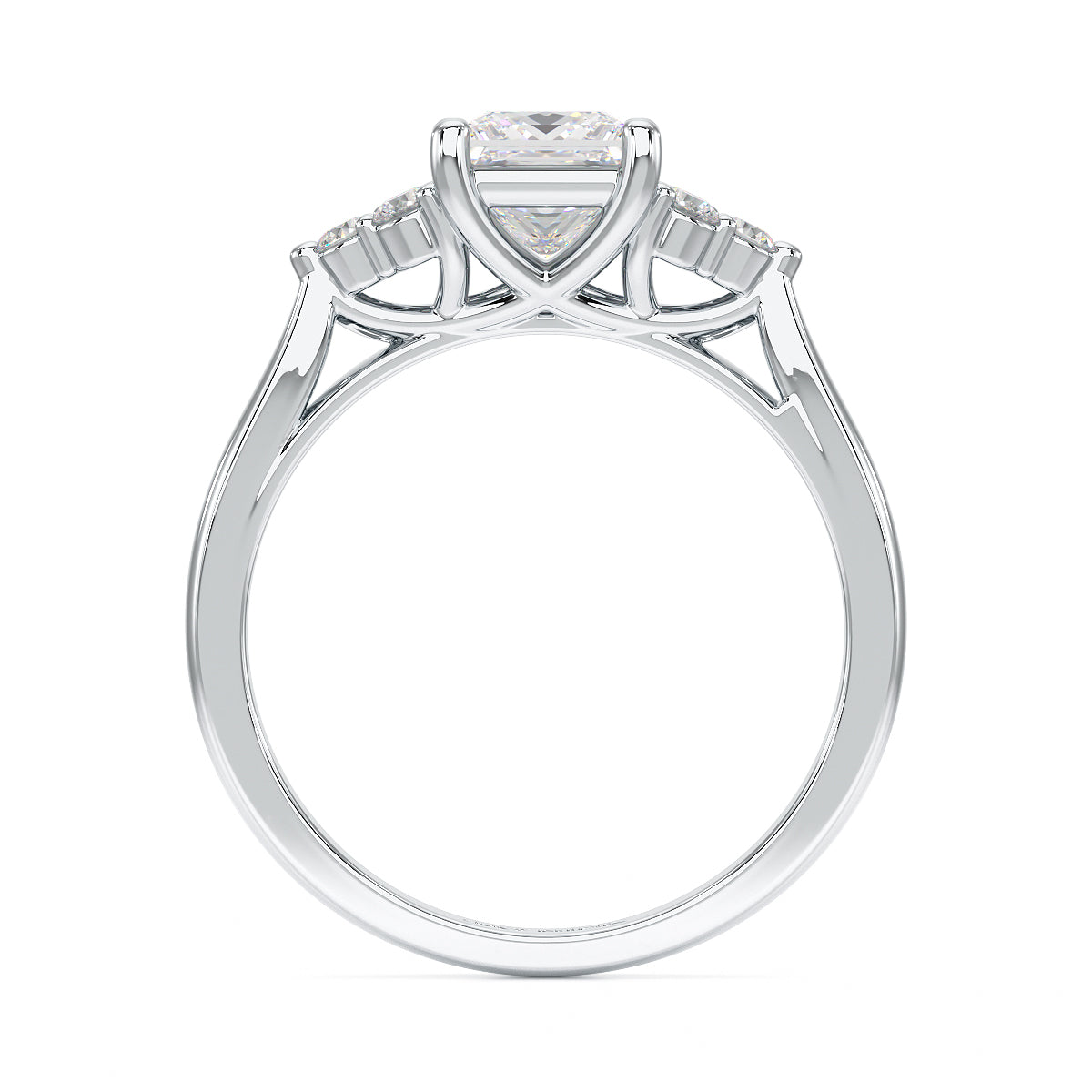 Princess Trefoil Engagement Ring