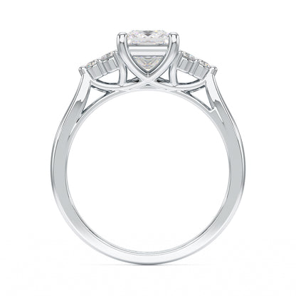 Princess Trefoil Engagement Ring