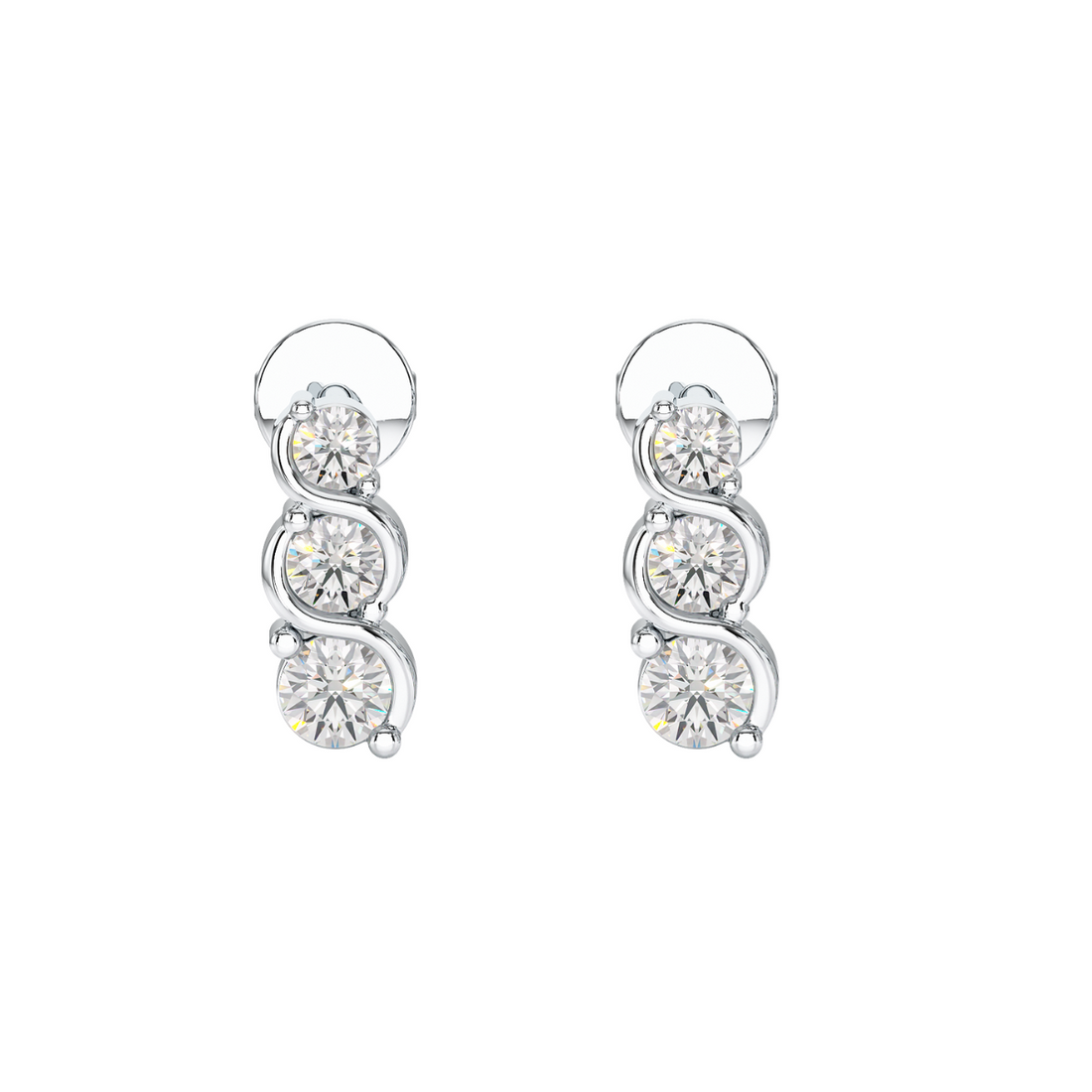 Twist Set Graduated Earrings