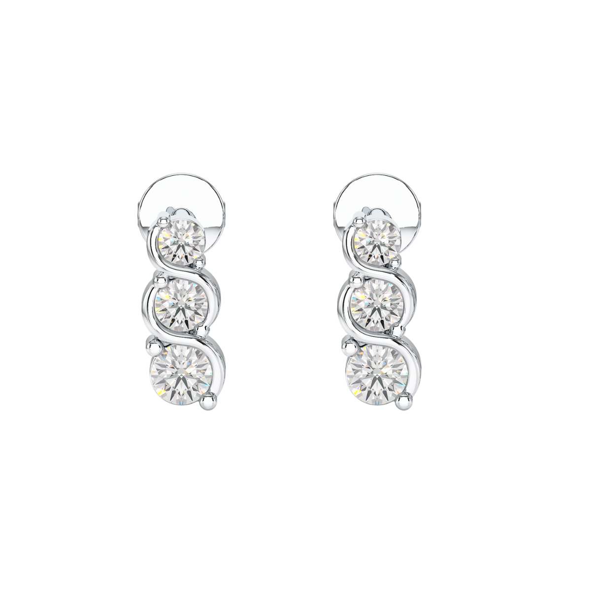 Twist Set Graduated Earrings