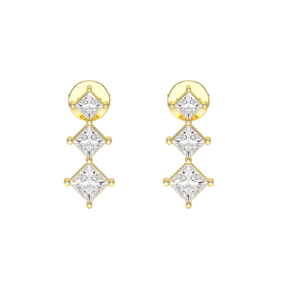 Shared Claw Princess Graduated Earrings