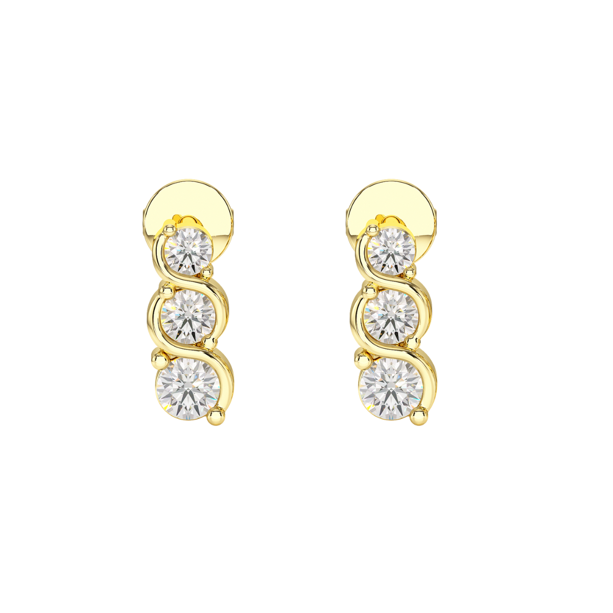 Twist Set Graduated Earrings