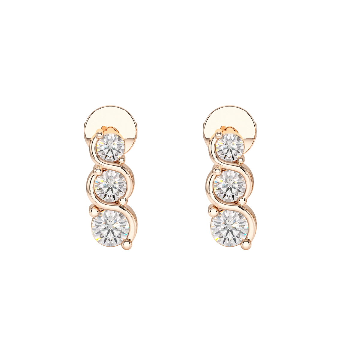 Twist Set Graduated Earrings