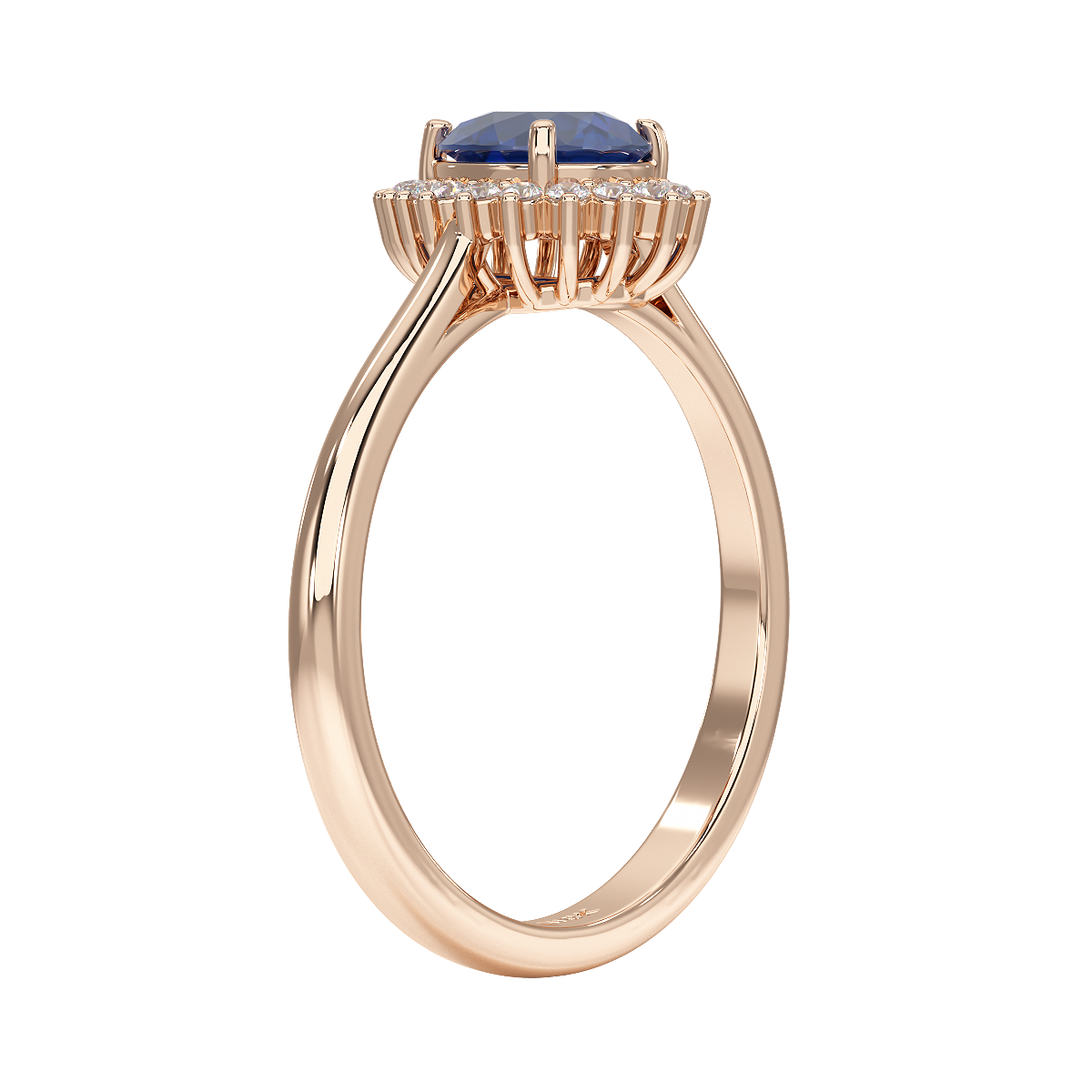 Pear Blue Sapphire Sunburst Ring