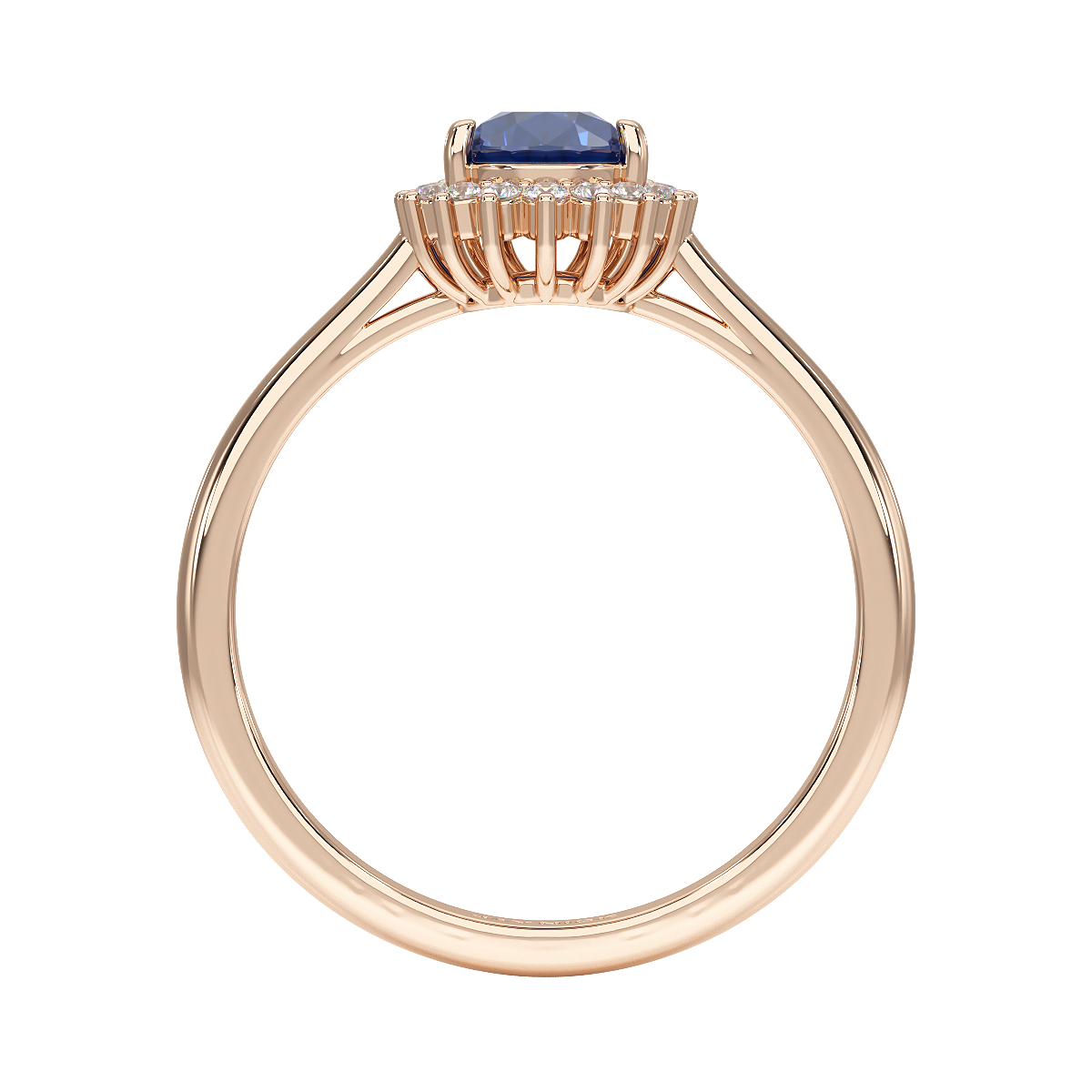 Pear Blue Sapphire Sunburst Ring