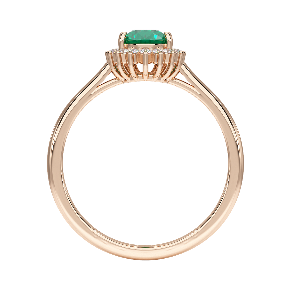 Pear Emerald Sunburst Ring